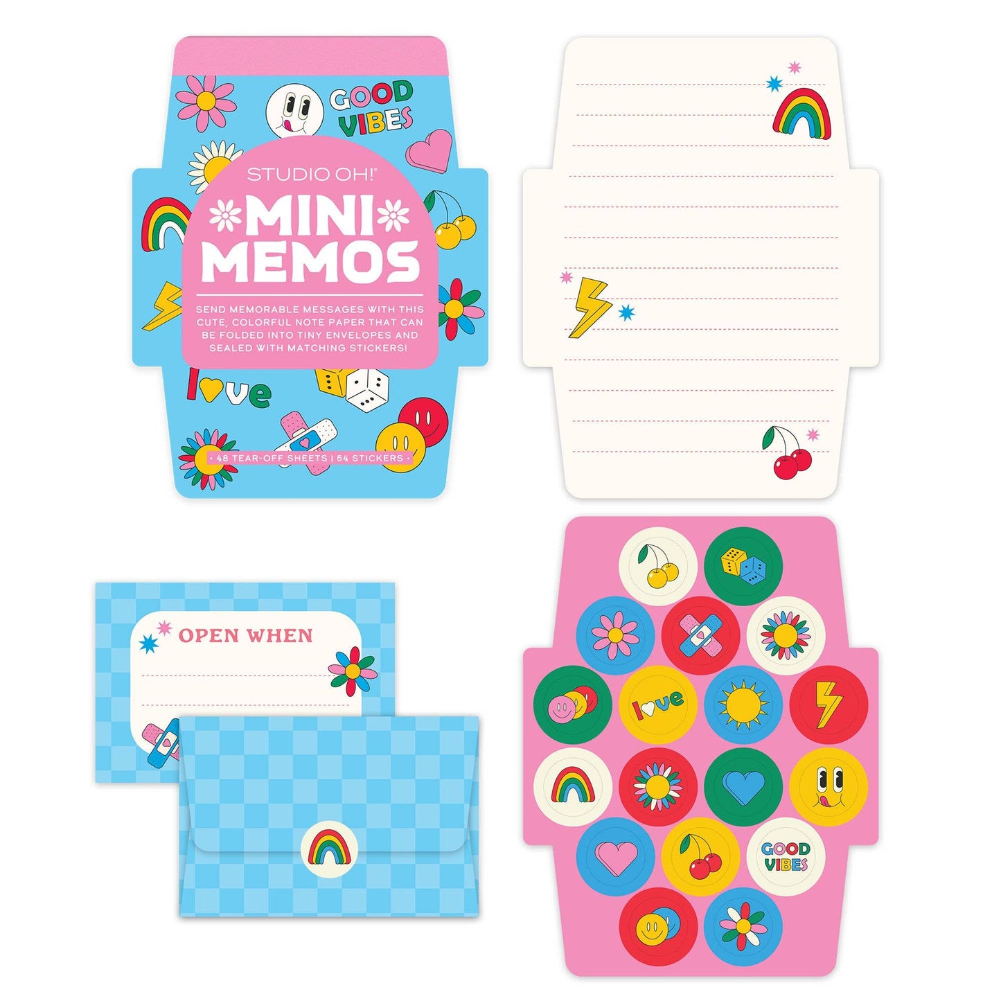 Mini Memo Note Set – Tear-Off Sheets with Stickers for Encouragement & Fun