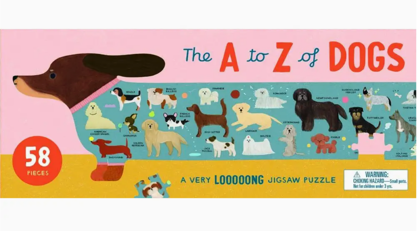 The A to Z of Dogs 58 Piece Puzzle