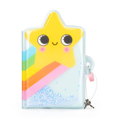 Star Lock Diary – Glittery Secret Journal with Heart Key
