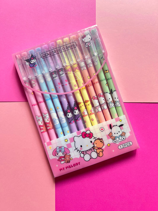 Sanrio Erasable Pen Set of 12
