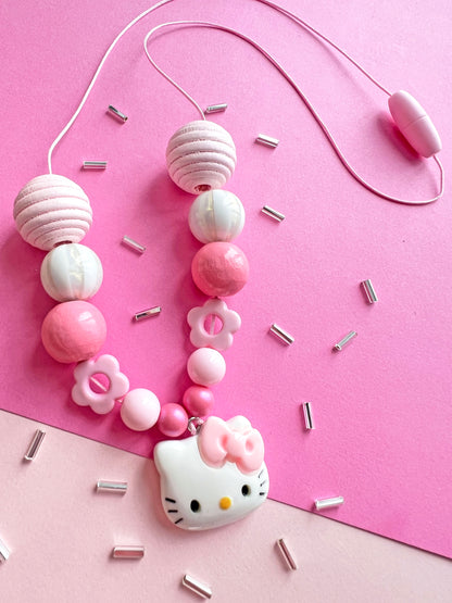 Girls Hello Kitty Beaded Necklace