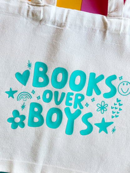 Books Over Boys Tote Bag