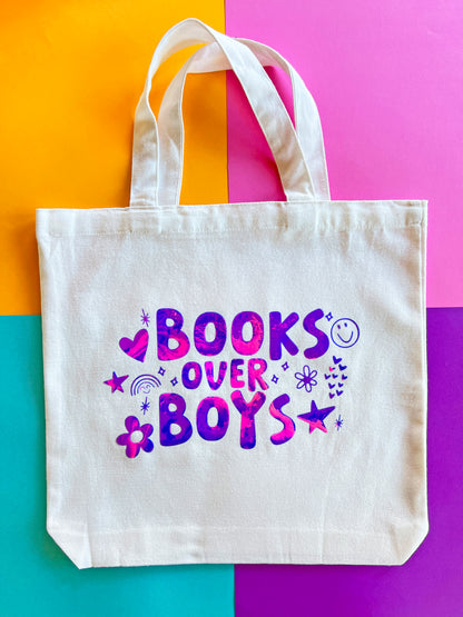 Books Over Boys Tote Bag