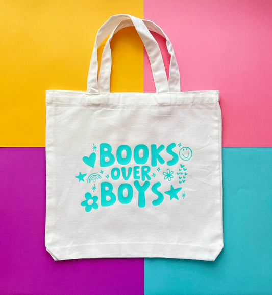 Books Over Boys Tote Bag