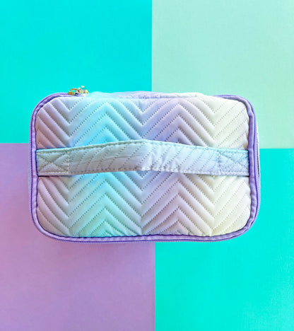 Quilted Cosmetic Case with Handle