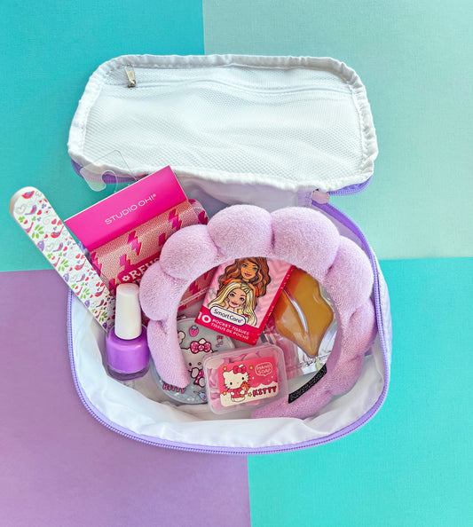 Quilted Cosmetic Case with Handle