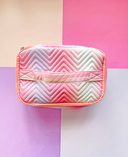 Quilted Cosmetic Case with Handle