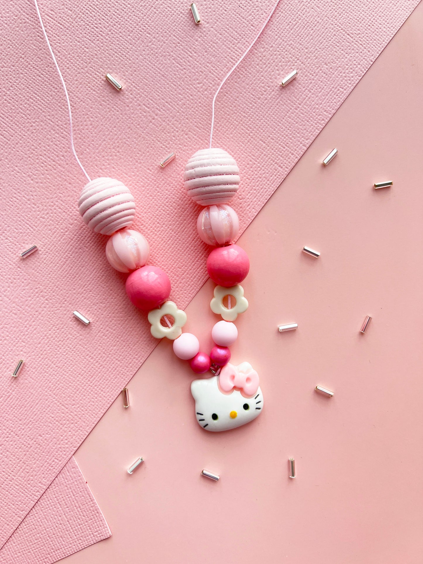 Hello Kitty Charm Beaded Necklace