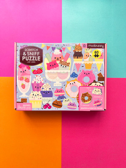 Cat Cafe 60 Piece Scratch & Sniff Puzzle