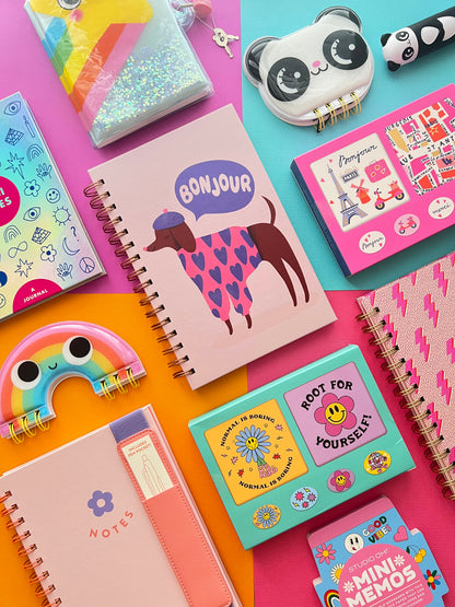 Bonjour Dog Spiral Notebook – Parisian Puppy Journal