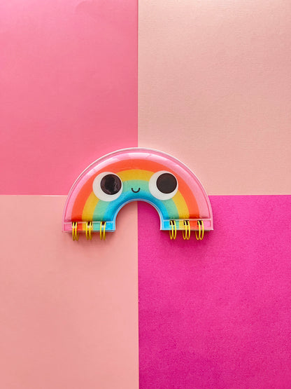 Rainbow Squishy Notebook – Puffy Kawaii Notepad with Rainbow Pages