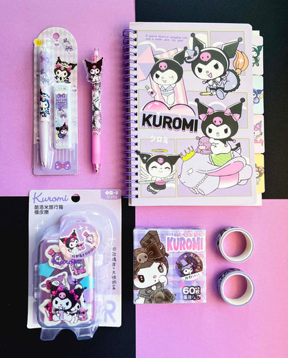 Sanrio Journal Stationery Bundle: Notebook, Stickers, Washi Tapes, Pencil & Pen