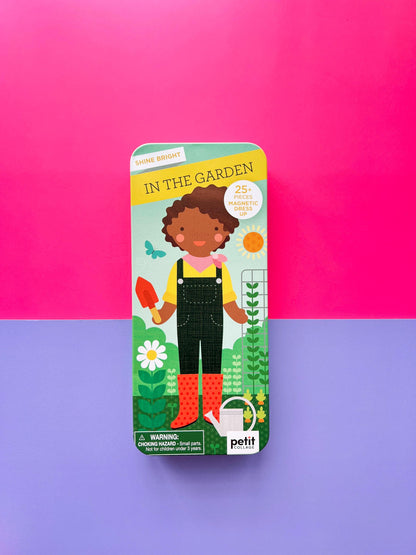 In the garden magnetic dress up play set option for the customizable kids activity gift box.